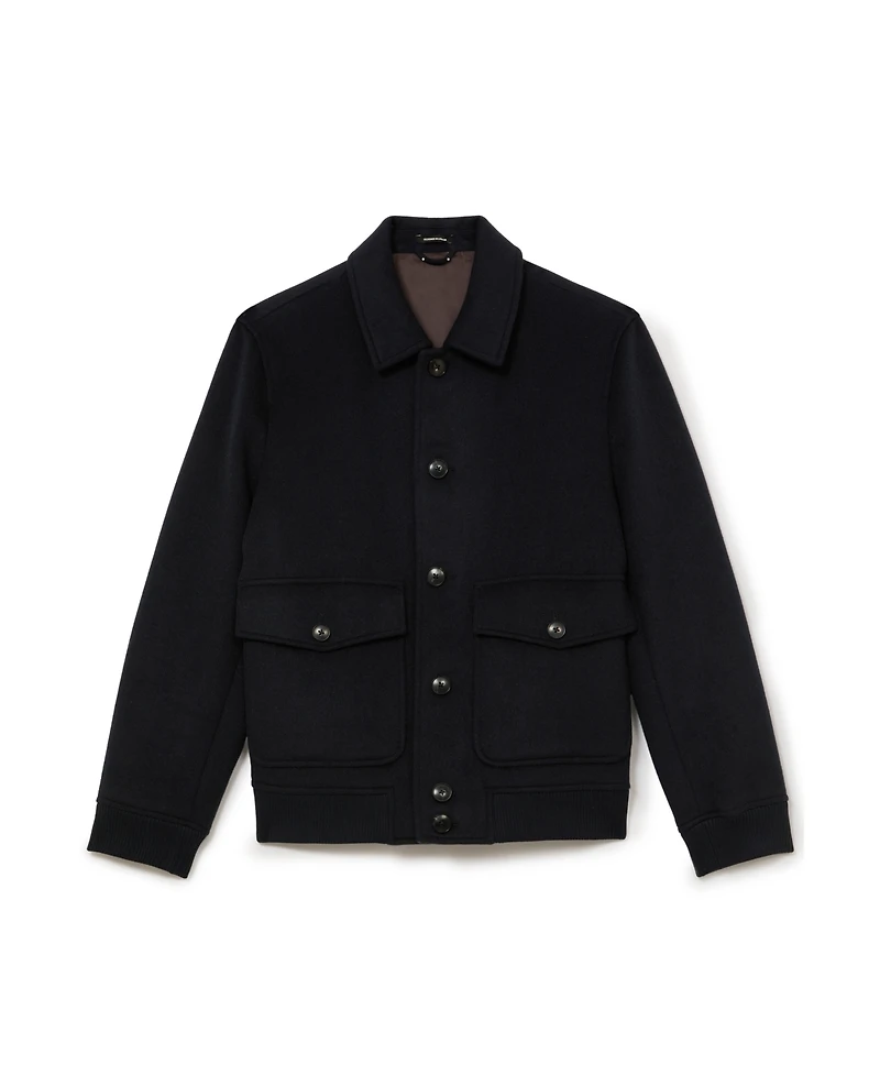 Reiss Men's Deluca Wool-Blend Flap-Pocket Bomber Jacket