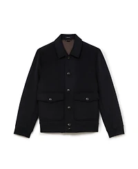 Reiss Men's Deluca Wool-Blend Flap-Pocket Bomber Jacket