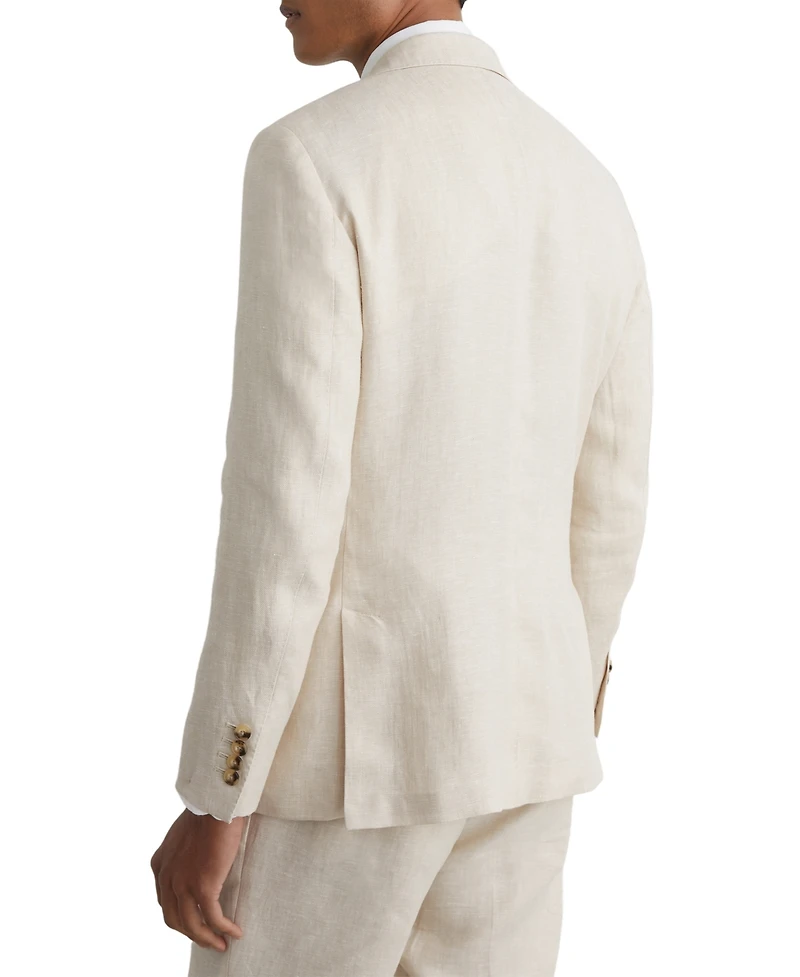 Reiss Men's Atlantic Tailored-Fit Single-Breasted Linen-Twill Blazer