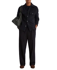 Reiss Men's Banstead Brushed-Wool Relaxed-Fit Overshirt