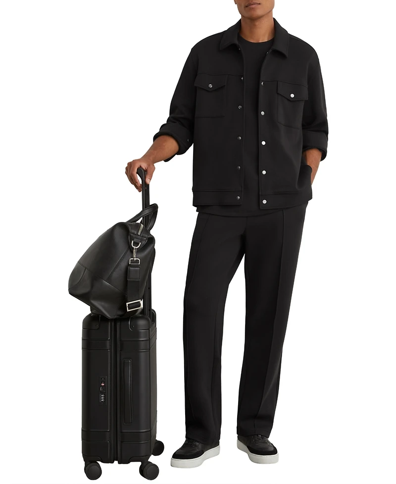 Reiss Men's Thom Sueded Interlock Jersey Regular-Fit Overshirt