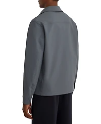 Reiss Men's Divide Regular-Fit Zip-Front Overshirt