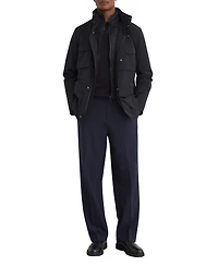 Reiss Men's Glick Hooded Removable Gilet Four-Pocket Jacket
