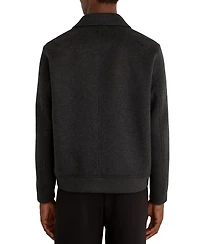 Reiss Men's Deluca Wool-Blend Flap-Pocket Bomber Jacket