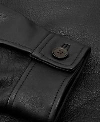 Reiss Men's Ortega Regular-Fit Zip-Through Leather Jacket