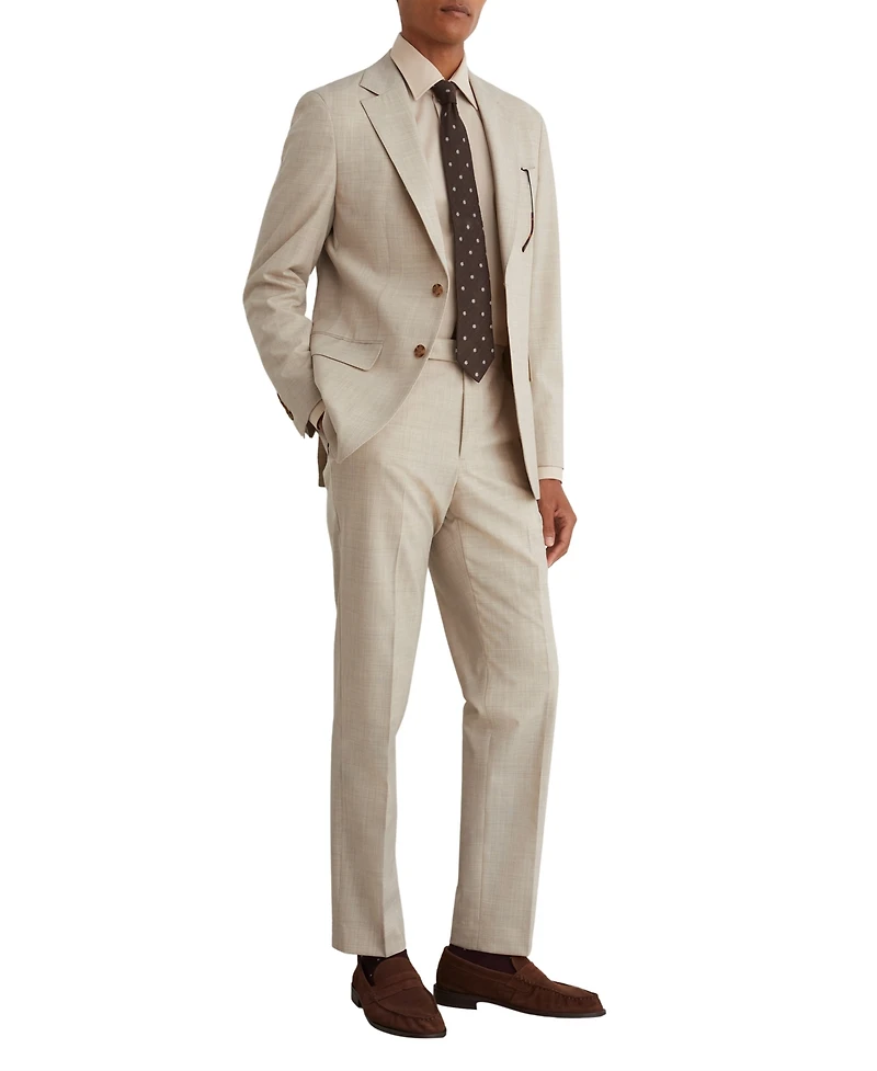 Reiss Men's Vita Pin-Check Classic-Fit Wool-Blend Pants