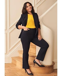 Avenue Women's Plus Tall Super Stretch Zip Pant