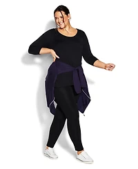 Avenue Women's Plus Tall Pull On Ponte Pant