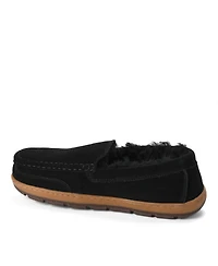 Dearfoams Fireside by Melbourne Rugged Loafer Water-Resistant Genuine Suede Slippers
