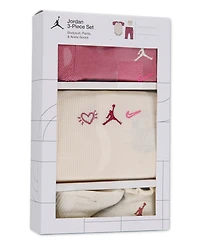 Jordan Baby Girls' Love Is the Air Bodysuit, Flared Pants and Socks, 3-Piece Set