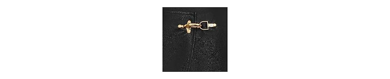 Yumi Women's Faux Leather Wrap Mini Skirt