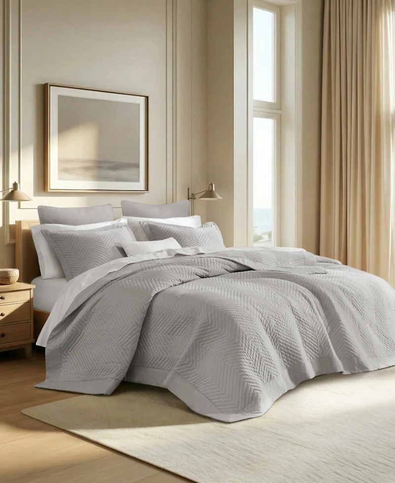 Harbor House Liam Hotel Cotton Sateen 3-Piece Quilt Set, King