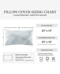 Harbor House Ella Botanical Cotton Decorative Pillow Cover, 14" x 24"