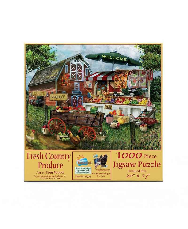SunsOut Fresh Country Produce 1000-Piece Jigsaw Puzzle, Ages 15+