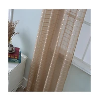 Olivia Gray Wanda Box Voile Grommet Panel Polyester Curtain Panels
