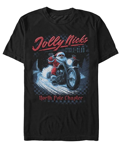 Fifth Sun Men's Santa Ride Christmas Graphic T-Shirt