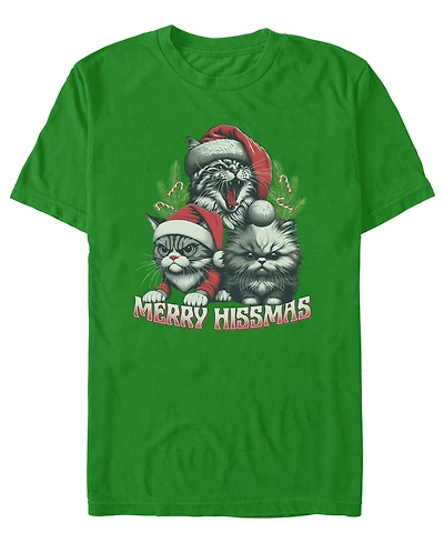 Fifth Sun Men's Merry Hissmas Graphic Cotton-Blend T-Shirt
