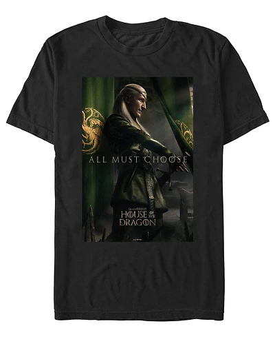 Fifth Sun Men's House of the Dragon Aemond Targaryen Graphic Regular-Fit T-Shirt