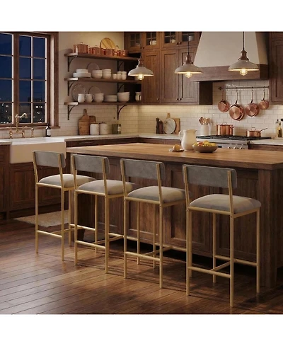 homfan Bar Height 3-Piece Pub Table and 2 Stools Set with Storage Shelf for Kitchen Dining Room
