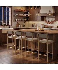 homfan Bar Height 3-Piece Pub Table and 2 Stools Set with Storage Shelf for Kitchen Dining Room