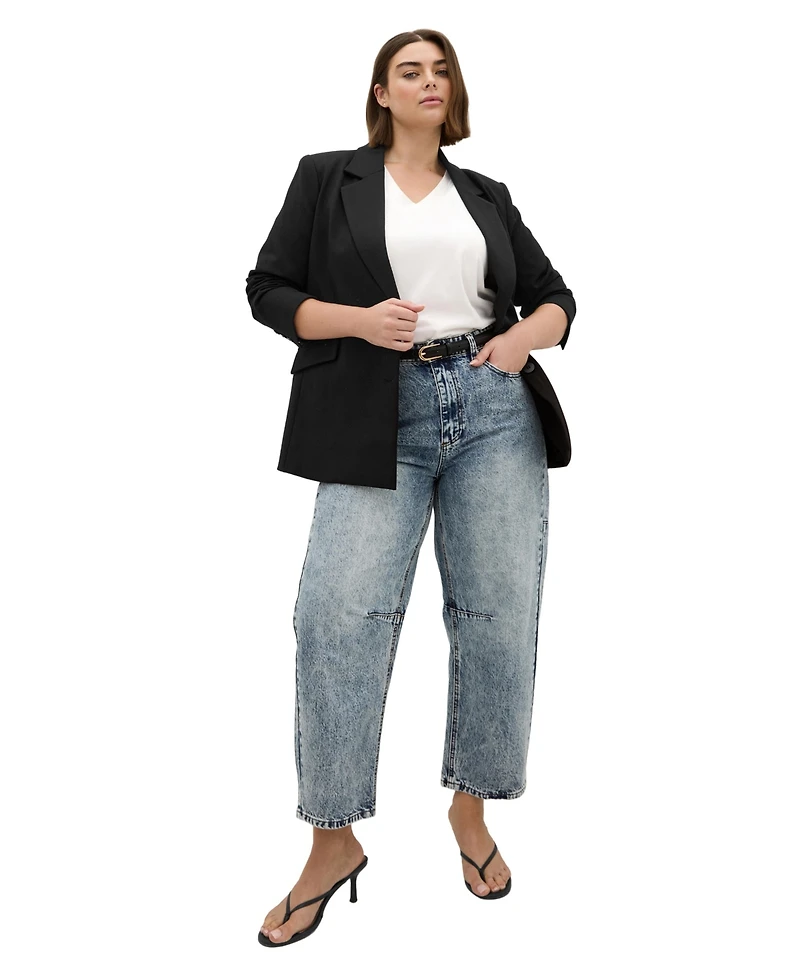 City Chic Plus Galactic Oversized Stretch Ponte Blazer