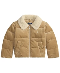 Polo Ralph Lauren Girls' 2T-6X Cotton Corduroy Down Jacket