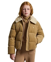 Polo Ralph Lauren Girls' 7-16 Cotton Corduroy Down Jacket