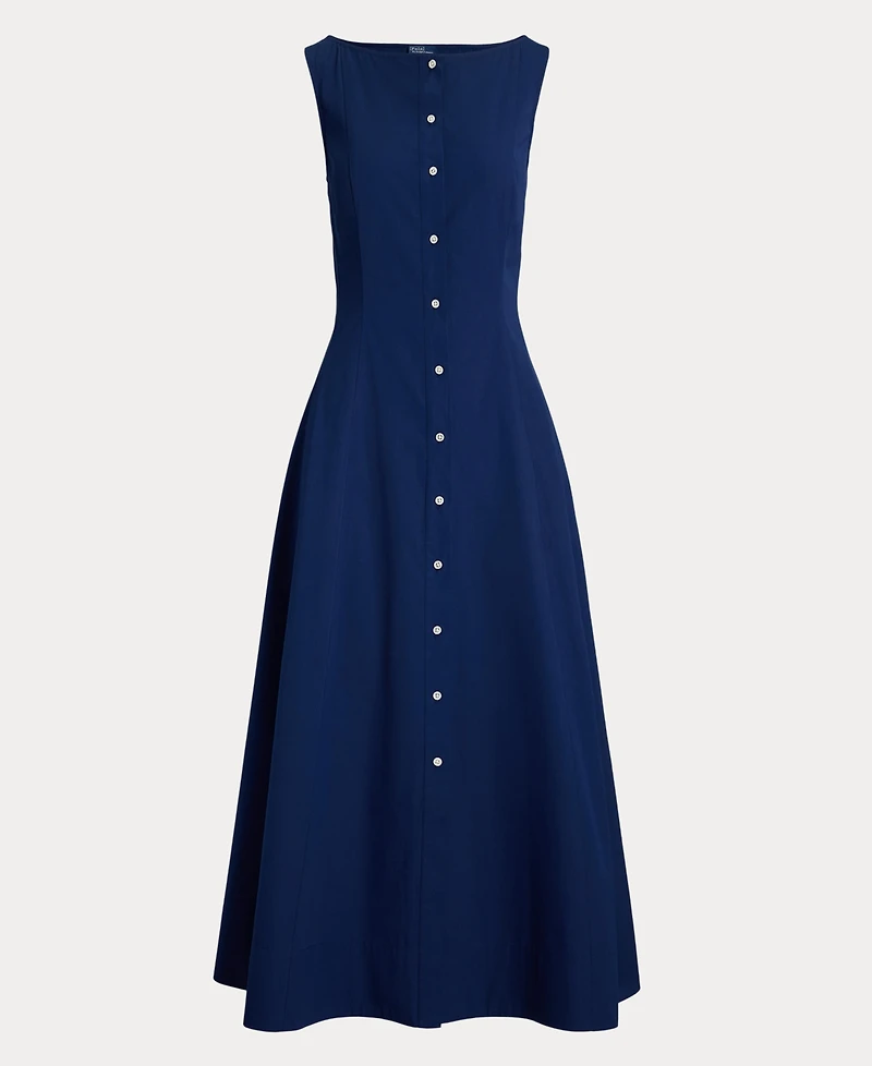 Polo Ralph Lauren Women's Fit-and-Flare Boat Neck Midi Dress