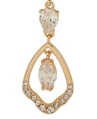 Anne Klein Gold-Tone Orbital Stone Drop Earrings