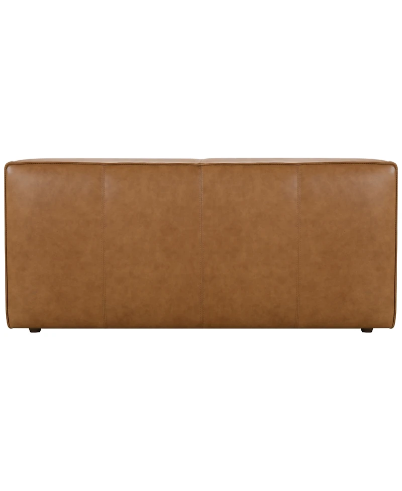 Moxley 63" Genuine Leather Deep Seating Armless Sofa, Macy's Exclusive