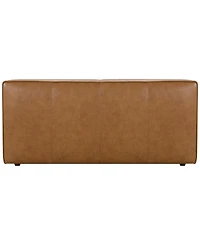 Moxley 63" Genuine Leather Deep Seating Armless Sofa, Macy's Exclusive