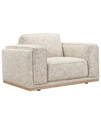 Baymont 53" Top-Grain Leather Pad-Arm Large Chair