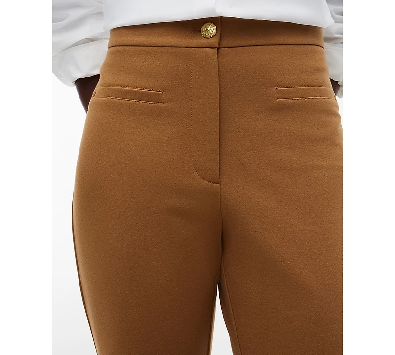 Tommy Hilfiger Women's Ponte Slim Cigarette Mid-Rise Pants