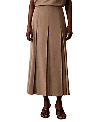 Calvin Klein Women's Side Zip Inverted Pleat High-Waisted Midi Skirt