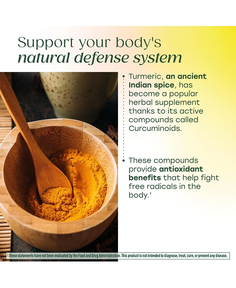MegaFood Whole Body Turmeric Curcumin Supplement with Black Pepper and Vitamin C, 90 Count