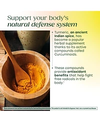 MegaFood Whole Body Turmeric Curcumin Supplement with Black Pepper and Vitamin C, 90 Count