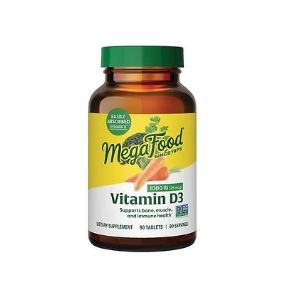MegaFood Vitamin D3 Iu, Bone, Muscle and Immune Support, Vitamin D Tablets