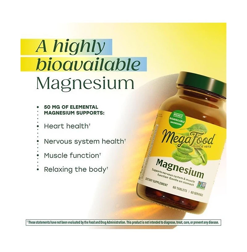 MegaFood Magnesium, 90 Tablets