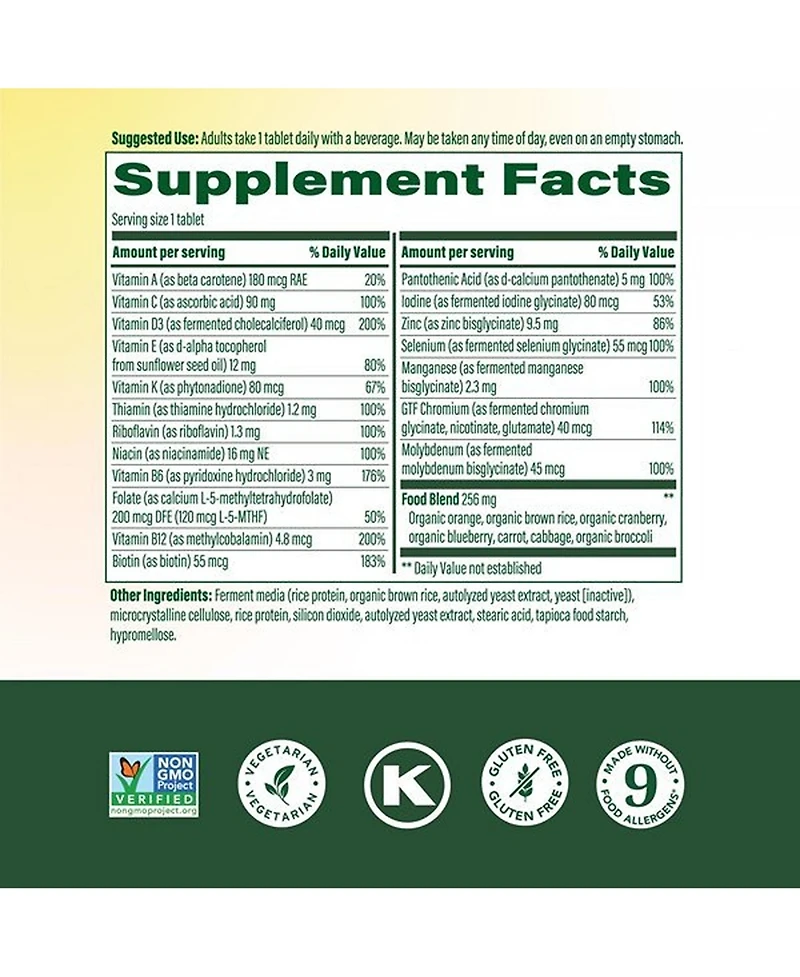 MegaFood One Daily Multivitamin for Women 55+ with Vitamin C, A, E and B Vitamins, Healthy Aging