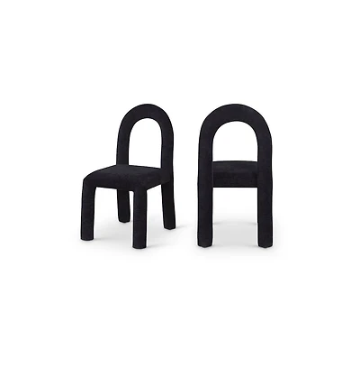 Meridian Furniture Amari Chenille Fabric Dining Chair, Set of 2