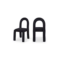 Meridian Furniture Amari Chenille Fabric Dining Chair, Set of 2