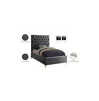 Meridian Furniture Cruz Velvet Twin Bed