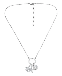 Women's Cubic Zirconia 5/8ct. t.w. Turtle, Starfish and Clamshell Charm Holder Necklace