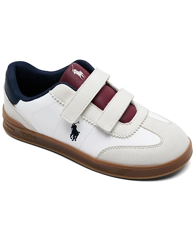 Polo Ralph Lauren Little Kid's Hollis Ez Stay-Put Closure Lifestyle Sneakers from Finish Line