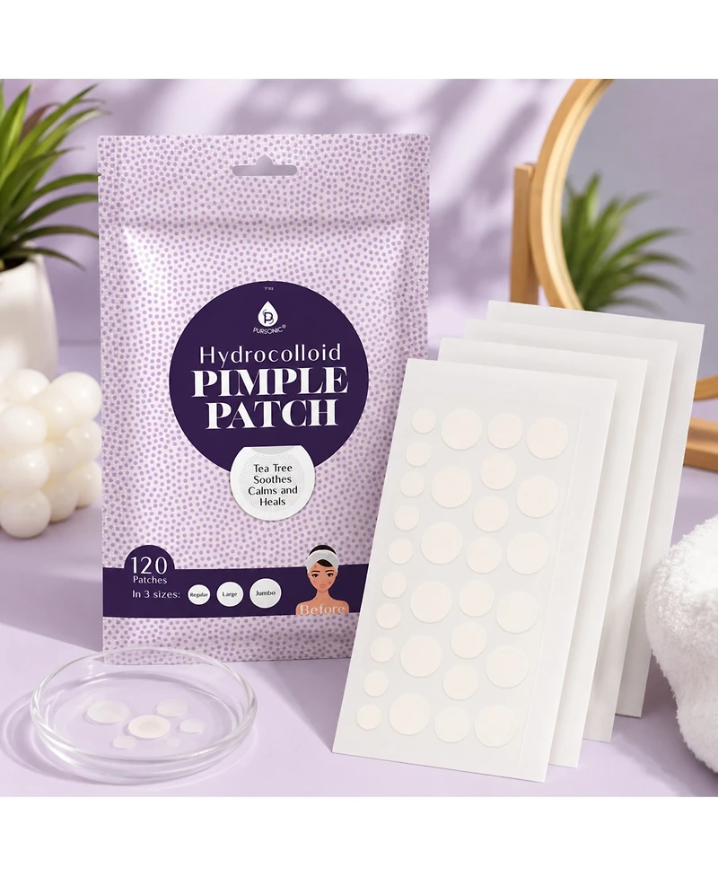 Pursonic Acne Care & Hydration Essentials Bundle – Hydrocolloid Pimple Patches & Multi-Mask Sheet Collection