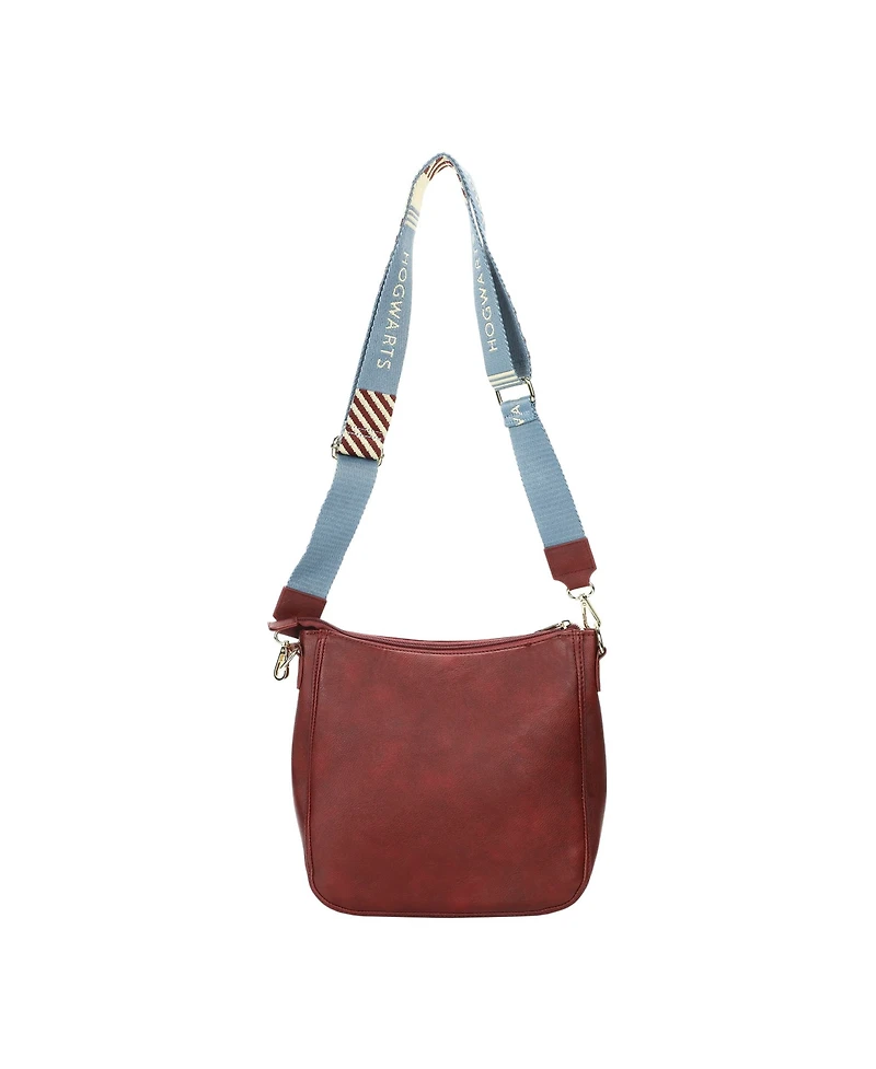 Harry Potter Women's Hogwarts Crest Maroon Crossbody Bag