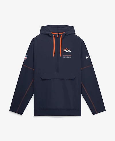 Nike Men's Denver Broncos Sideline Anorak Half-Zip Hoodie