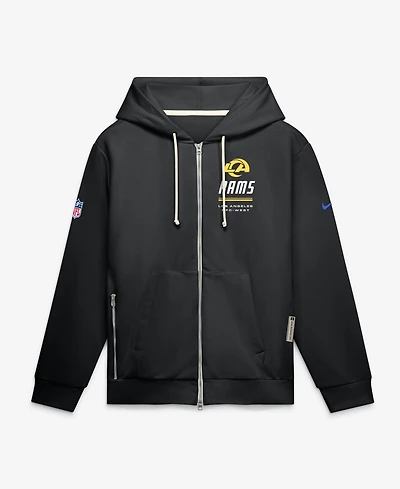 Nike Men's Los Angeles Rams Standard Issue Quarterback Scramble Full-Zip Loose-Fit Hoodie