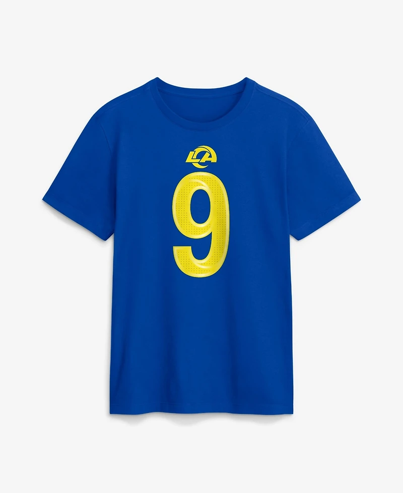 Nike Men's Los Angeles Rams Matthew Stafford Screen-Print Graphics Mesh Details T-Shirt