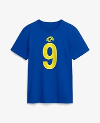 Nike Men's Los Angeles Rams Matthew Stafford Screen-Print Graphics Mesh Details T-Shirt